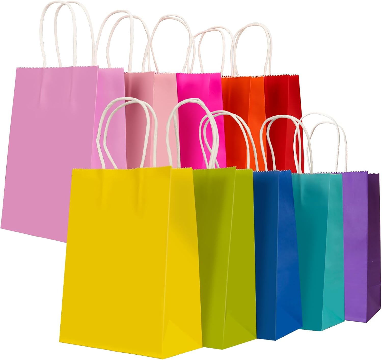 30 coloured paper party bags with handles, from the Amazon listing